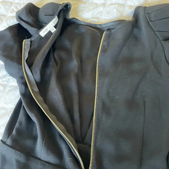 Maje black puff shoulder knit dress - Picture 7 of 9